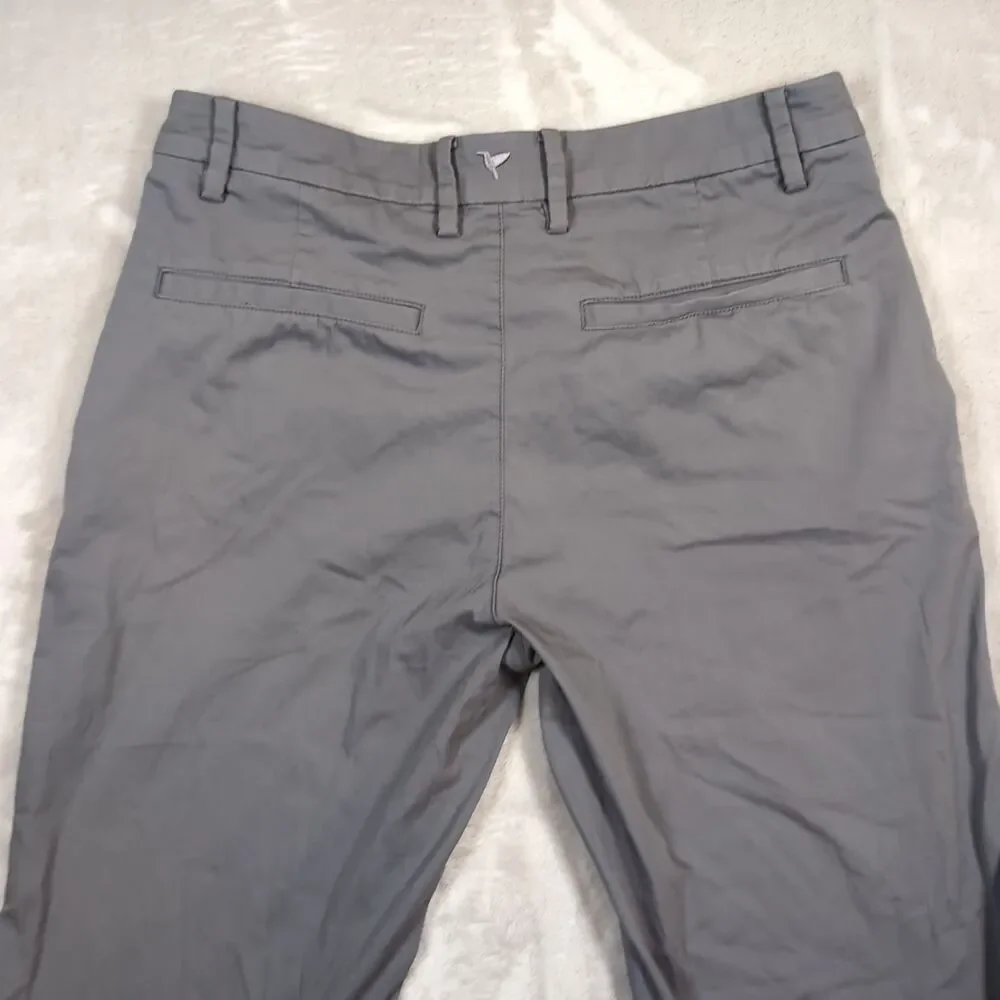 Birddogs Golf Pants Mens 32x34 (32x32) Gray Lined Chino Stretch Tech Performance